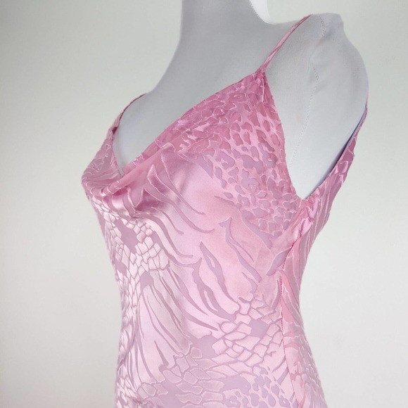 Elegant light pink lavender purple ombre silk maxi gown - Picture 7 of 16